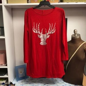 Long tee shirt cotton, long sleeves XL